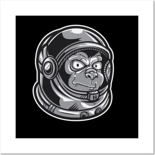 Monkey astronaut Posters and Art